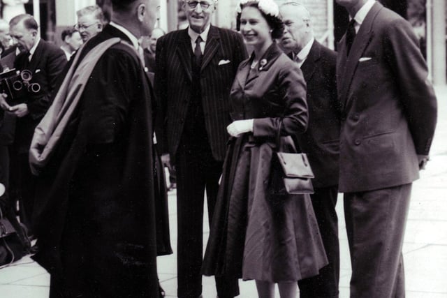 Prince Phillip and The Queen at Kirkcaldy High School