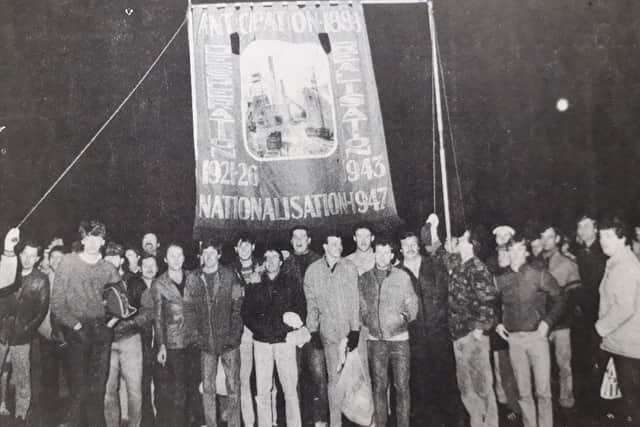 Striking miners march back to work at the end of a year long dispute at Kirkcaldy's Frances Colliery in 1985 (Pic: Fife Free Press)