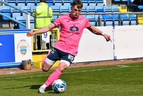 Ethan Ross on the ball for Raith Rovers against Greenock Morton at Cappielow Park on Saturday (Pic: Eddie Doig)