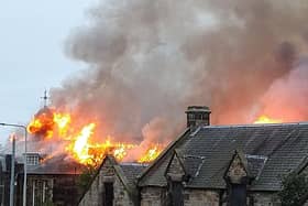 Major fire at former Viewforth High School, Loughborough Road, Kirkcaldy (Pic: Andrew Donald)