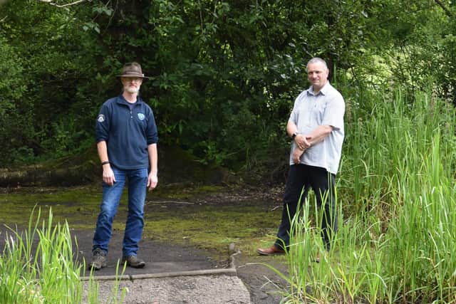Dallas Seawright (left), the new conservation manager with Fife Coast and Countryside Trust, and and Ian Laing, park manager, Lochore Meadows Country Park