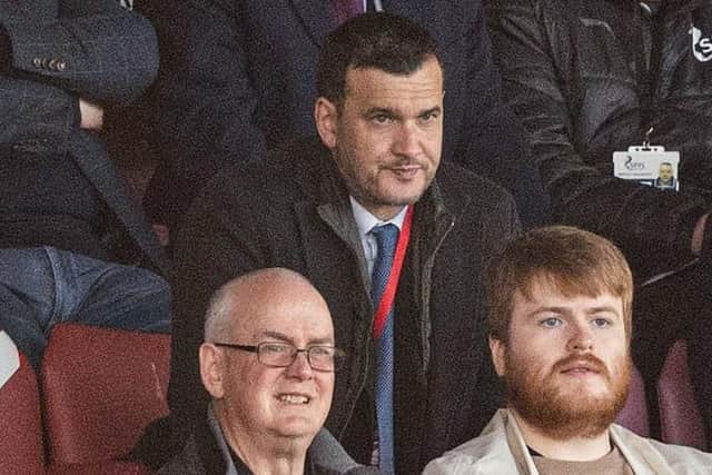 Raith Rovers manager Ian Murray (centre) watches Tuesday night's Scottish Premiership play-off quarter-final first leg between Airdrieonians and Partick Thistle which finished 2-2 at the Excelsior Stadium (Pic by Ross MacDonald/SNS Group)