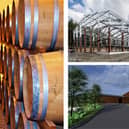 Work underway at the new Glenrothes whisky storage facility, and an artist's impression of how it might look (Pics: Submitted)