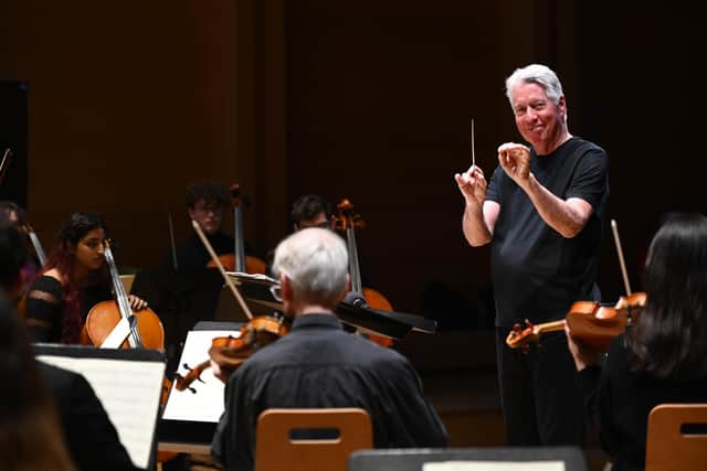 Alan Silvestri conducts the 38-piece St Andrews Chamber Orchestra (Pic: Euan Cherry/Getty Images for University of St Andrews)