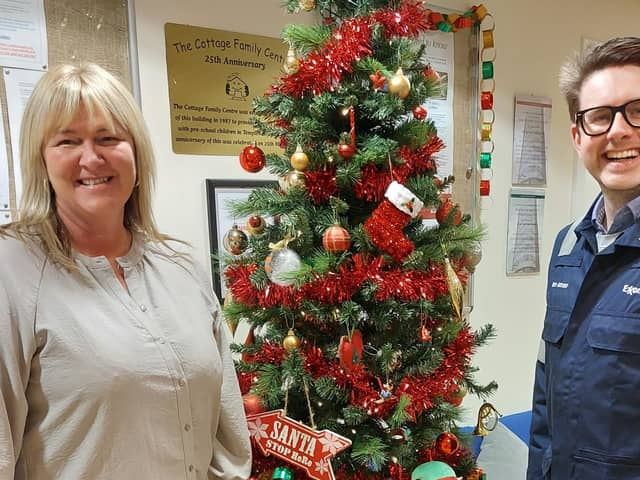 The company supported the Cottage Centre's Christmas appeal