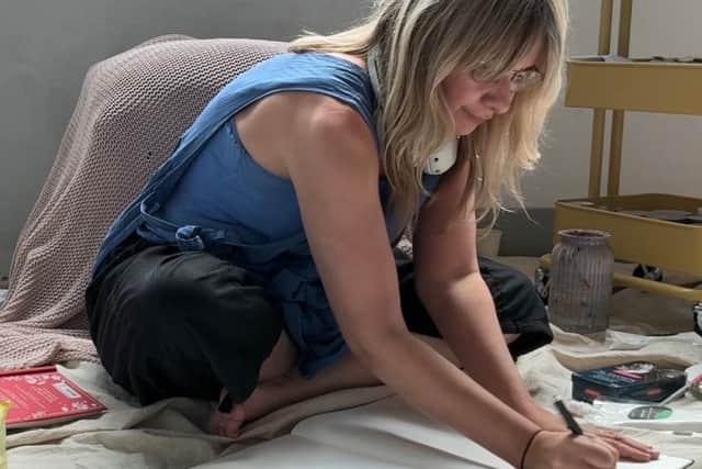 Susan Warner at work.