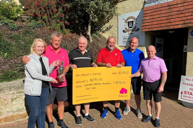 This year's winners 'Cluney Cakes with organisers Shona and Dave - L to R Shona Hutchison, Douglas Morton, Dave Foster, Tom Collins, Derek Walker and Kenny Forrest.