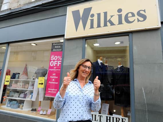 Catherine Baxter, manager of Wilkies, which has re-opened on Kirkcaldy High Street. Pic: Fife Photo Agency.