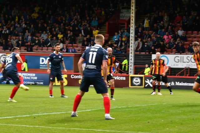 Kieran Mitchell scores equaliser for Raith Rovers at Partick Thistle (Pics by Eddie Doig)