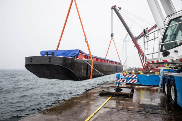 The barge is set to launch at the Fife yard (Pic: John Gilchrist)