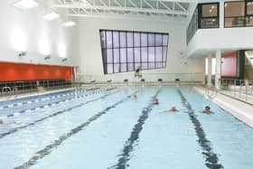 The swimming pool at Kirkcaldy Leisure Centre