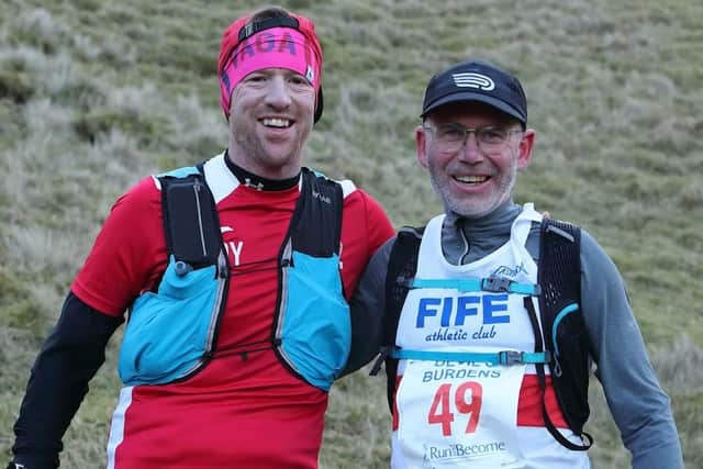 Andy Harley and Paul Harkins at Devil's Burden relay race (Pic Pete Bracegirdle)