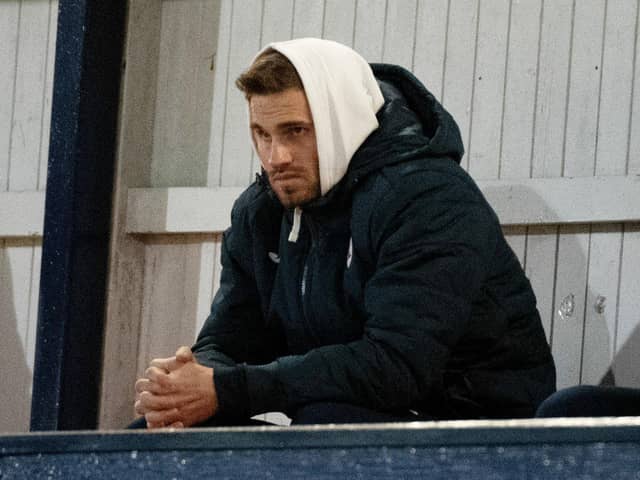 David Goodwillie in the stand at Stark's Park on Tuesday night. (Pic: Euan Cherry - SNS Group)