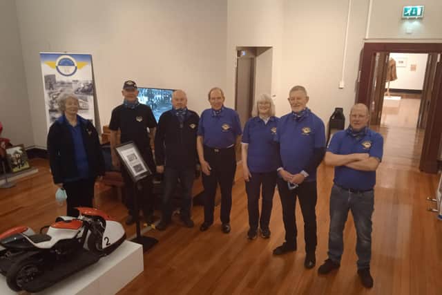 From left to right, club members Christine Drummond and Neil Mackay, club president Hugh Ward, John Swanston, Sara and Andrew Swanston and Gary Mercer.