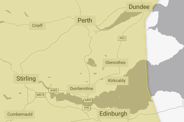 Two yellow weather warnings for snow and ice have been issued from Thursday to Saturday.  (Pic: Met Office)