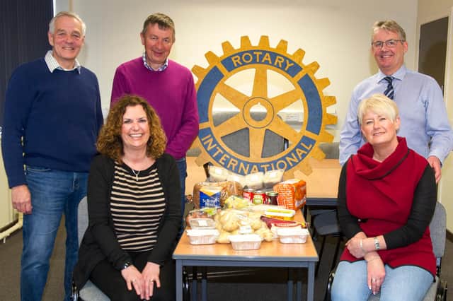 Rotarians offering to help: From left: Mark Rossiter, Ken Stahly, Brian Munro, Caroline King and Sharon Munro. Pic: George McLuskie