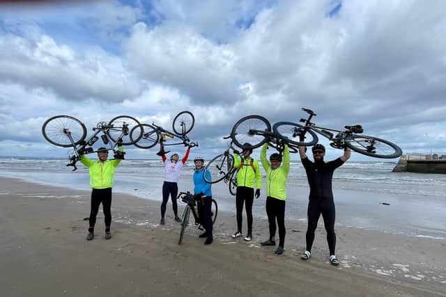 Ray of Light Coast to Coast bike ride which finished at St Andrews - in memory of Eilidh Richards.