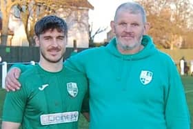 Craig Gilbert (right) has persuaded future son-in-law Garry Thomson (also pictured) and 10 others to sign contract extensions at Thornton Hibs
