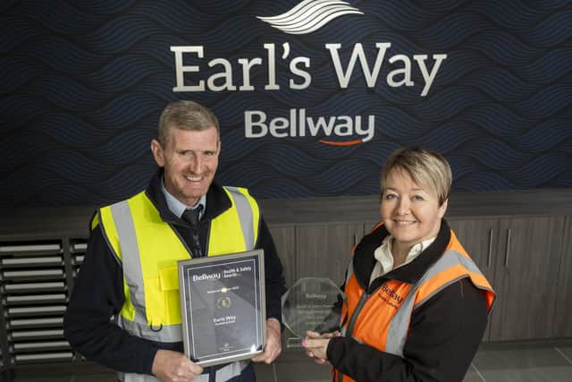 Peter Lawrie, senior site manager for Bellway, East Scotland has just been awarded the Bellway National Health and Safety Award 2023 (Pic: Phil Wilkinson)