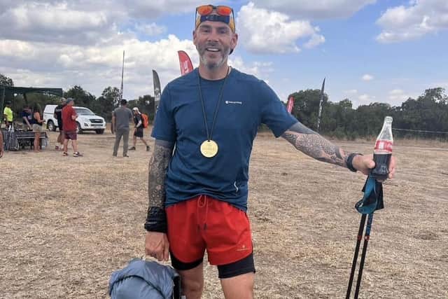 Kirkcaldy Wizard Sean Brown taking part in the Beyond the Ultimate For Rangers 234km , clocking an accumulated time of 32 hours and 58 minutes over five days