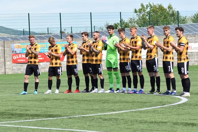 East Fife FC remembered long time fan Bill Young before the game. All pics by Kenny Mackay