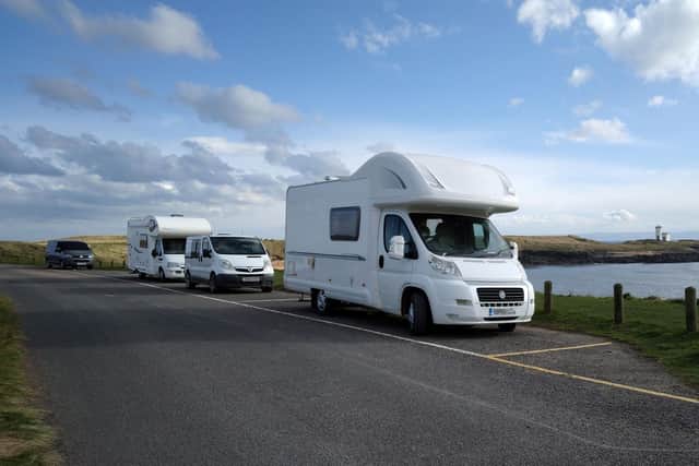 There has been a surge in motorhomes at Fife's top beauty spots