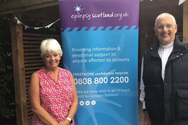 Epilepsy Scotland Chief Executive Lesslie Young and Dr Greenshields (Pic: Submitted)