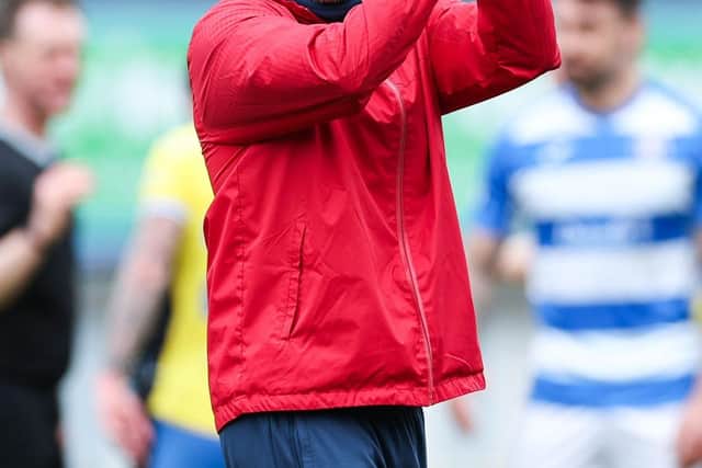 Raith Rovers manager Ian Murray applauding fans at full-time at Greenock Morton on Saturday (Photo by Roddy Scott/SNS Group)