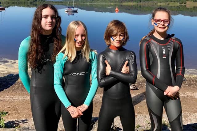 The open water meet proved a stern challenge for the swimmers