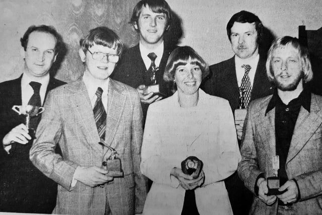 The prizewinners at the Bank of Scotland Kirkcaldy & District Sports and Social Club received their awards at the Station Hotel, Kirkfcaldy.
From left: Gordon Robertson (Glenrothes), Brian Smith (Leven),Jack Burgess (Glenrothes), Anette De-Buriatte (Glenrothes), Colin Ritchie (Lochgelly) and David Proud (Auchtermuchty)