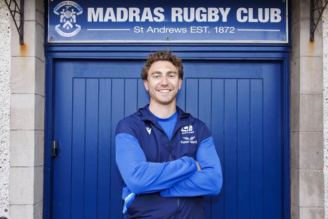 Scotland captain Jamie Ritchie back at Madras Rugby Club in St Andrews last Thursday (Photo by Mark Scates/SNS Group/SRU)