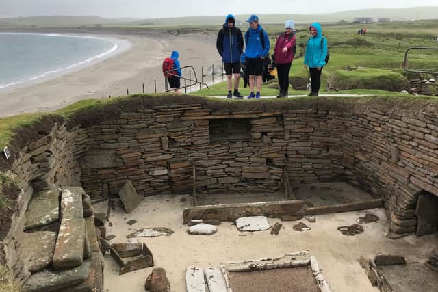 One of the Explorers' visits was to the Ness of Brodgar archaeological site.