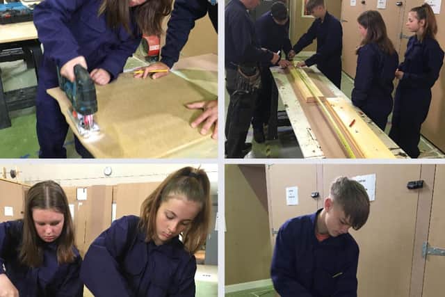 The Community Trade Hub enables young people in learns skills in trades such as joinery, plumbing, plastering, tiling, painting and decorating and electrics.