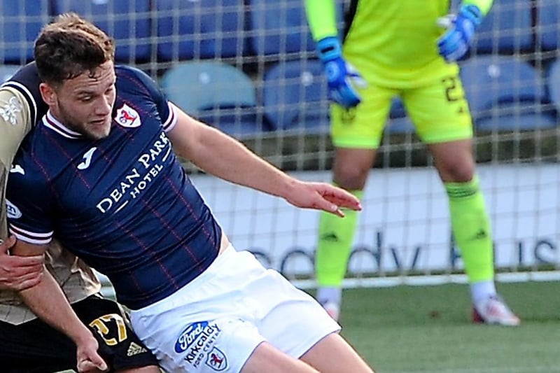 September 3, 2022: Raith Rovers 0-2 Inverness. Raith's Jamie Gullan (pictured) goes off injured as the hosts lose 2-0 to goals by Caley's Scott Allardice (penalty) and Billy Mckay (Pic FPA)
