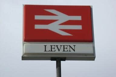 A mock-up of possible signage for the new  the new Leven station