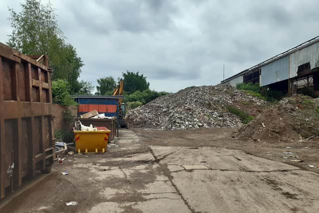From the outside looking into the waste transfer yard (Pic: Fife Free Press)