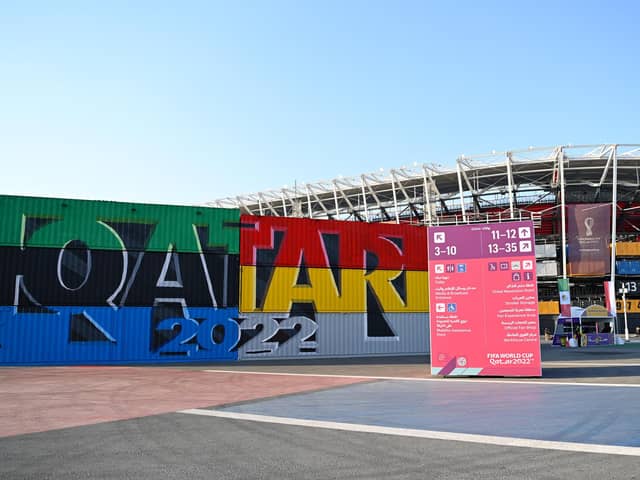 General view outside the stadium in Doha, Qatar. (Photo by Claudio Villa/Getty Images)