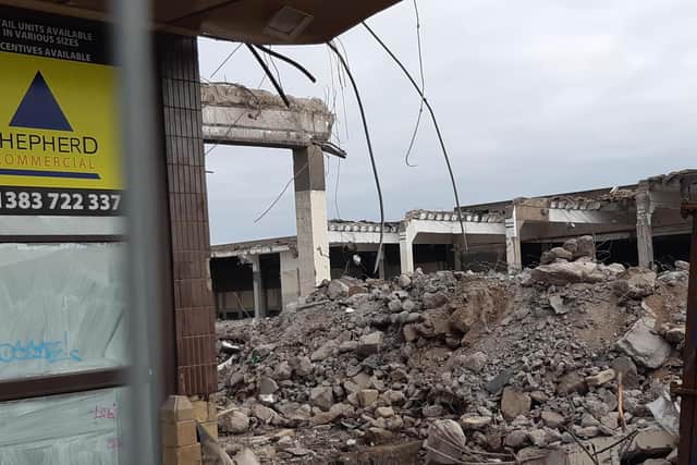 The former Tesco store in Hunter Street has been reduced to rubble