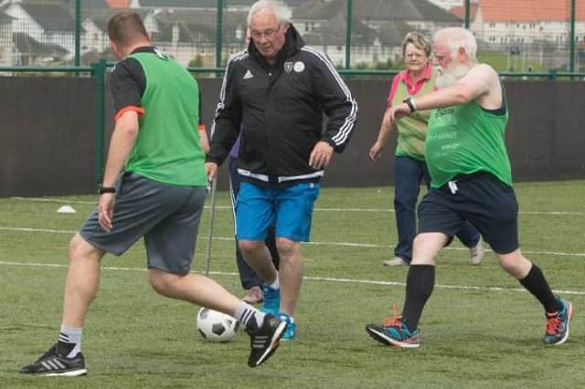 Walking football is popular at several Fife sports centres