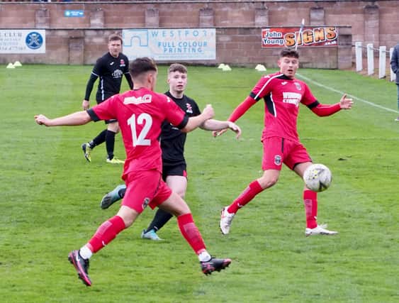 Kirkcaldy on the attack during Saturday’s 1-1 draw with St Andrews United.