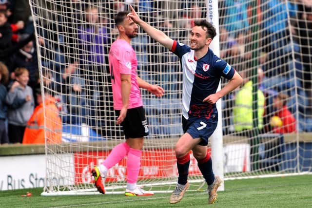 Aidan Connelly put Raith Rovers in front with a superb finish from Dario Zanatta's cross ... but there was consolation later for Sean Welsh, also pictured, who levelled later for Inverness Caledonian Thistle (picture by Fife Photo Agency)