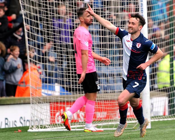 Aidan Connelly put Raith Rovers in front with a superb finish from Dario Zanatta's cross ... but there was consolation later for Sean Welsh, also pictured, who levelled later for Inverness Caledonian Thistle (picture by Fife Photo Agency)