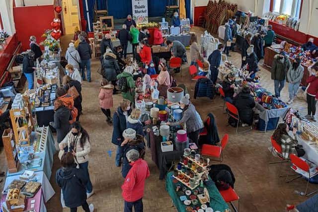 The Rose & Thistle Markets, in Holy Trinity Church Hall, benefits makers, bakers and artist, and local charities.
