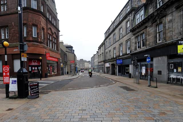 High Street, Kirkcaldy at the start of the first lockdown (Pic: Fife Photo Agency)
