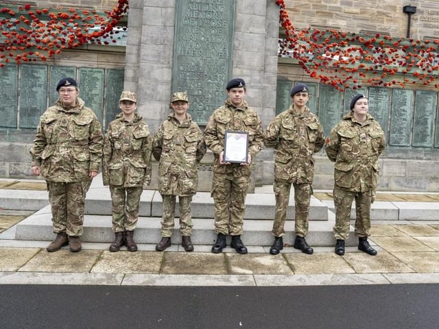 Local groups were honoured at the launch for their work in supporting the installation of poppies which now adorn the War Memorial
