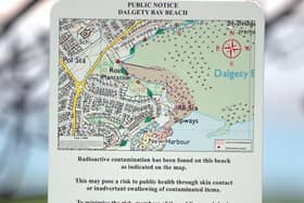 Warning signs posted at Dalgety Bay beach (Pic: TSPL)