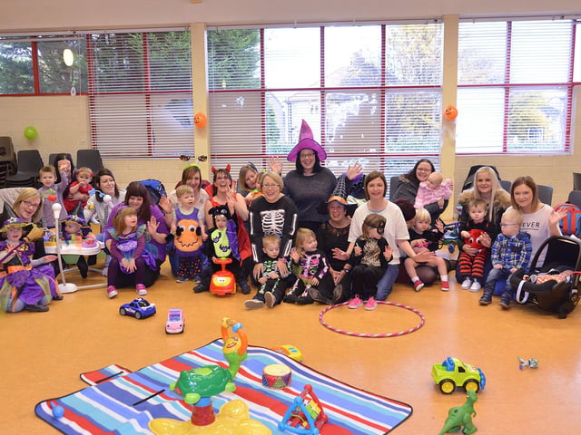 Glen Tots group at Balmaise Community Centre, Leven celebrate Hallowe'en in 2015.