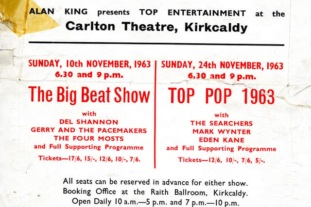 A flyer for The Beatles show in Kirkcaldy in 1963 (Pic: OnFife)