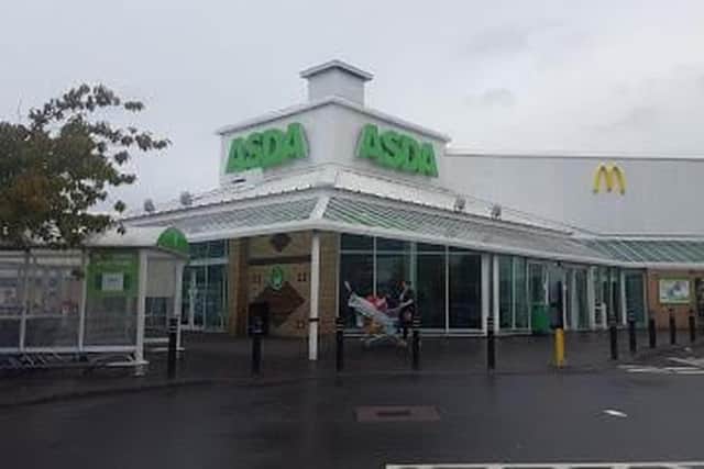 The offences took place at Asda in Kirkcaldy.