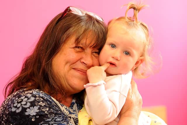 Lorraine Wilkinson with granddaughter Indie Wilkinson. Pic: Fife Photo Agency.